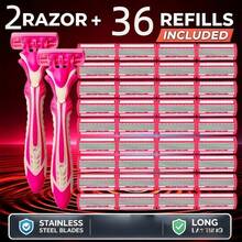 6-Layer Manual Body Hair Razor Women Clean Razor Shaver Bikini Trimmer Hair Remover Hair Trimmer For Face Body Men Women Grooming Beauty Tool - Multicolor - View 1