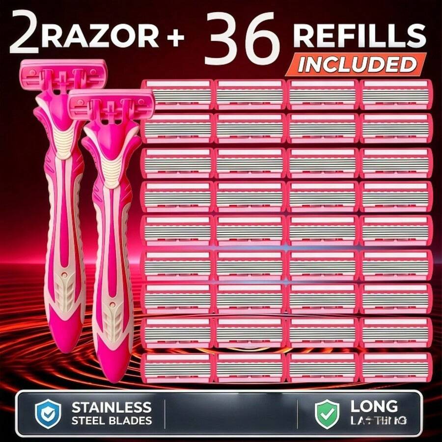 6-Layer Manual Body Hair Razor Women Clean Razor Shaver Bikini Trimmer Hair Remover Hair Trimmer For Face Body Men Women Grooming Beauty Tool - Multicolor - View 1