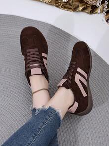 Hidkat Sepatu Sneakers Wanita Musim Panas 2025 Model Baru, Tipis, Kasual, Datar, Sol Lembut, Kombinasi Warna - 60901 Cokelat Kopi - View 3