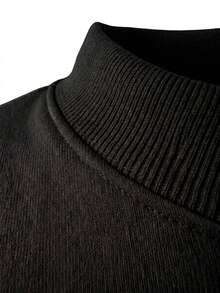 Women's Loose Oversized Long Solid Color Small Stand Collar Sweatshirt, Suitable For Winter And Spring, Wardrobe Essential, Daily Wear, Office Casual - Black - View 5