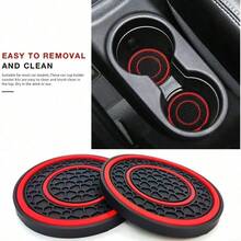 Car Cup Holder Anti-Slip Silicone Coaster Universal Heat-Resistant Mat Spill-Proof Cup Pad Auto Interior Accessories - View 3