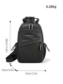 Minimalist Army Green Convertible Sling Backpack, Small Multi-Pocket Nylon Chest Bag Lightweight Crossbody Daypack For Men Daily Outdoor Use - Multicolor - View 2