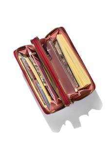 New Women's Wallet Medium-Long Fashion Clutch Bag With Double Zipper Phone Compartment - Red - View 2
