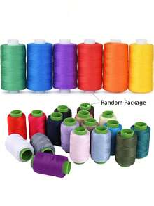 1 Or 4 Rolls Black Sewing Thread, All-Purpose 100% Polyester Overlock Cone Thread (Suitable For Soft Furnishings, Canvas, Curtains, Beading, Patchwork) - Multicolor - View 6