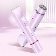 2-In-1 Women's Electric Shaver & Trimmer, Painless Dual-Head Epilator For Face, Body And Bikini Area, USB Rechargeable Grooming Kit, Portable All-In-One Razor For Smooth Skin, Birthday Gift For Her, 650mAh - View 11