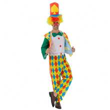 Halloween Joker Dress Up Circus Joker Carnival Adult Male Performance Coscoat Costume - Multicolor - View 3