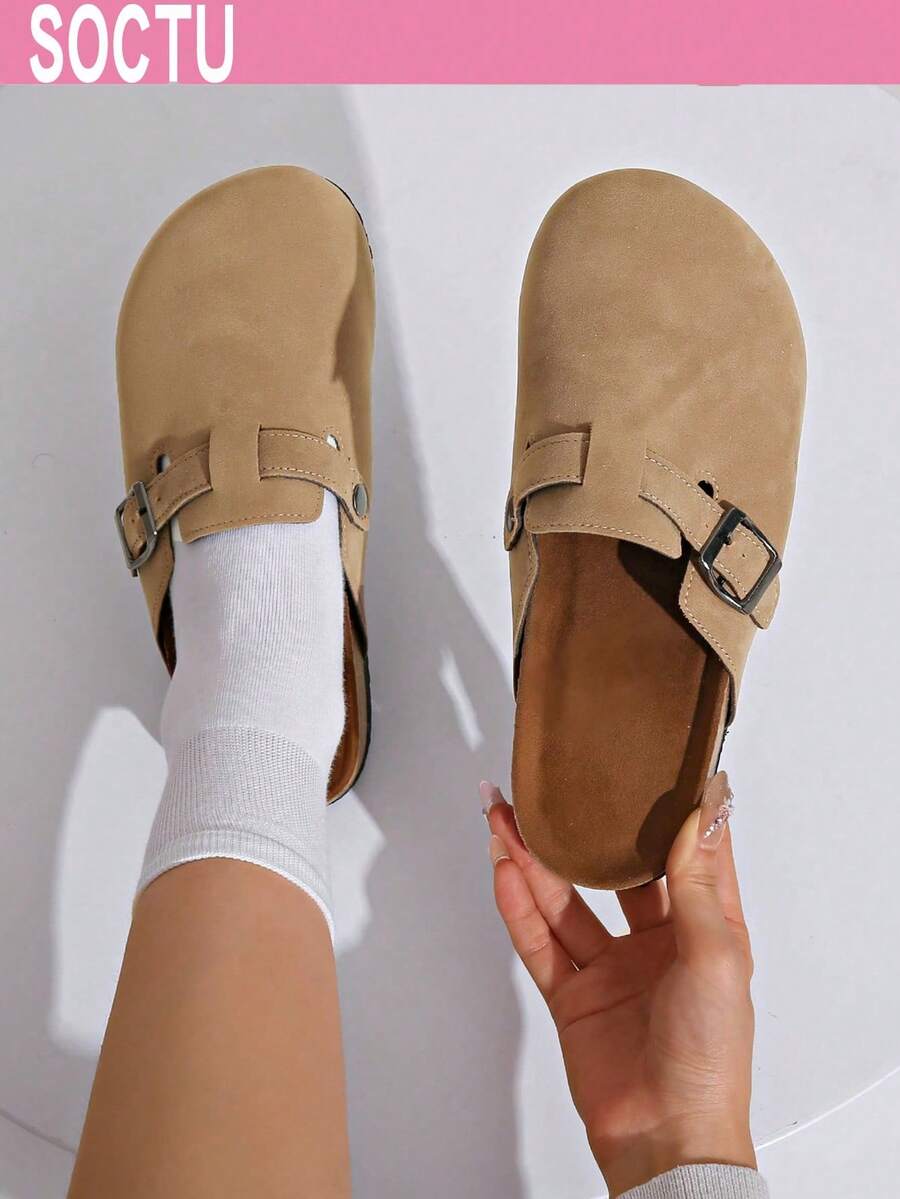 Women's Spring New Round Toe Thick Sole Comfortable Slip-On Casual Fashion Mules