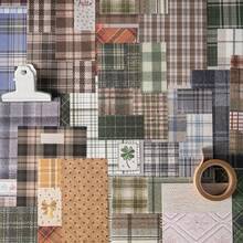 White Kraft Plaid Scrapbooking Paper, Plaid Market Series, Decorative Background Base Paper For Journal DIY Crafts - A - View 4