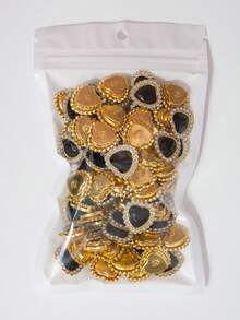 20/35/60/95pcs/Bag Mixed Color, Solid Color Heart-Shaped Rhinestone Decor With Gold Base, Suitable For Phone Cases, Bags, Shoes, Clothing Accessories And Jewelry Making DIY Crafts, Multiple Colors Available - Heart-shaped Diamond - View 47