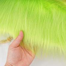 1pc Long Pile Faux Fur Fabric, Fluffy Plush Material, Multiple Colors Available, DIY Sewing And Home Party Decoration - Multicolor - View 8