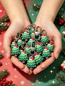 1/10pcs Christmas Tree Keychain Set, Christmas Tree Pendant Keychain, Bag/Wallet/Backpack/Handbag And Car Charm, Ideal Gift For Wedding, Christmas Party, Graduation, Christmas - Christmas Tree Ornament - View 1