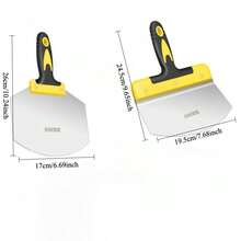 Stainless Steel Curved & Pentagonal Putty Knife, Plaster Wall Putty Scraper, Painter, Masonry Construction Plastering Tool - 2pcs - View 3