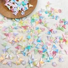 60 pcs Manik Spacer Bunga Terompet Kecil Akrilik Warna Permen, Cocok untuk Pembuatan Perhiasan, Termasuk Gelang, Kalung, Tali Ponsel, Dekorasi Pena, Aksesori Rambut, Dekorasi Pakaian dan Aksesori Dekoratif - MultiWarna - View 1