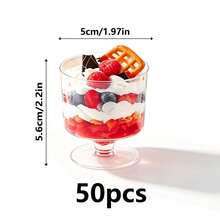 1-100pcs Mini 60ml Dessert Cups (Tasting Cups, Small Size, Slightly Thinner. Please Confirm Before Purchase!) - Perfect For Pudding And Appetizers - Ideal For Weddings, Parties, Events, Christmas, Halloween, Hand Wash Only, Event Tableware, Reusable Cups, Dessert Cups - View 16