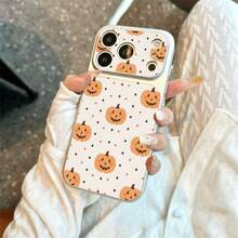 1 buah Casing Ponsel Motif Kepala Polkadot Lucu Bahan TPU Cocok Untuk iPhone 17 Pro Max/17/16 Pro Max/15/14/13/12/11 Pelindung Ponsel Soft Shell Anti-Jatuh Cakupan Penuh - Perak - View 3