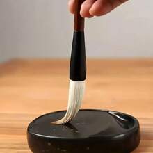 3pcs Calligraphy Brushes Beginner Set, Small Medium Large, Moderate Softness With Excellent Elasticity, No Splitting And Low Shedding, Even Ink Flow And Smooth Ink Storage, Suitable For Calligraphy Practice, Painting Creation, Regular Script And Running Script Practice, Comfortable Wooden Handle, Calligraphy And Painting Training - A - View 3