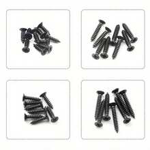 Bộ 400 vít tự khoan M2 đầu chữ thập mạ kẽm dùng cho gỗ, gồm 8 kích cỡ (thực tế: M2 x 8), lựa chọn lý tưởng cho làm mộc và sửa chữa - đen - Xem 5