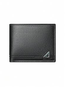 SHABILI New Men's Short Wallet, Youth Fashion Plaid Horizontal Soft Wallet With Large Capacity And Multiple Card Slots - Black - View 9
