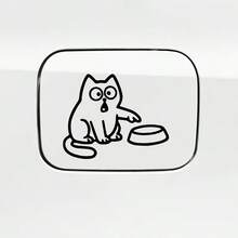 1 Set Stiker Mobil Bertema Kucing Lucu, Terbuat dari Bahan Vinyl PVC Tahan Air dan Tahan Lama, Cocok untuk Tutup Tangki Bensin dan Lubang Pengisian Bahan Bakar - A - View 2