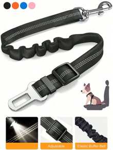 1PC/2PCS Cute Floral Pet Car Seat Belt, Retractable Dog Cat Travel Harness Leash, Vehicle Restraint Strap For Car Trips - Multicolor - View 3