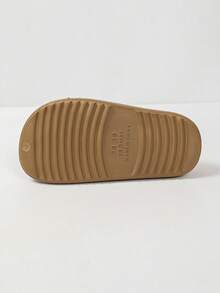 Kids Closed Toe Mule Slippers With Slip On Design - Brown - View 8