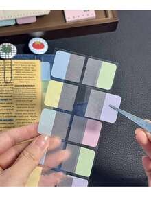 10 Lembar (120 Buah) Stiker Catatan Tempel Transparan Berkilau Warna Macaron Cantik - Penanda Halaman yang Dapat Dilepas untuk Jurnal, Perencana, Buku, Buku Catatan, Jurnal Bullet, Pengorganisasian Kantor, Anotasi Buku, Kembali ke Sekolah - Indeks Catatan Tempel Berkilau Warna-warni - View 4