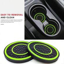 Car Cup Holder Anti-Slip Silicone Coaster Universal Heat-Resistant Mat Spill-Proof Cup Pad Auto Interior Accessories - View 9