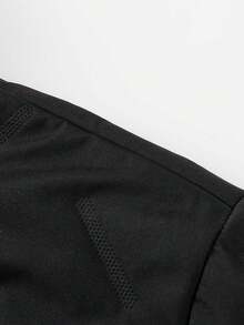 Women's Autumn/Winter Warm Fleece Ultrasonic Stand Collar Jacket With Zipper Pockets, Suitable For Daily Commute, Outdoor Sports, Casual Wear And Multiple Occasions - Black - View 4