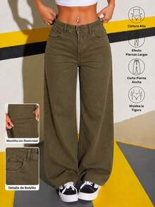Women Jeans - Army Green - View 1