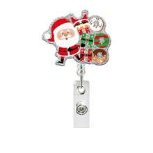 1pc Christmas Creative Retractable Badge Reel, Suitable For Hospital, School, ID Card Holder, Christmas Party Gift - Multicolor - View 14