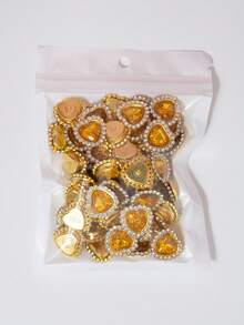 20/35/60/95pcs/Bag Mixed Color, Solid Color Heart-Shaped Rhinestone Decor With Gold Base, Suitable For Phone Cases, Bags, Shoes, Clothing Accessories And Jewelry Making DIY Crafts, Multiple Colors Available - Heart-shaped Diamond - View 72