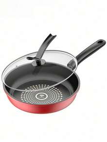 1pc 24cm Non-Stick Frying Pan With Lid, Suitable For Frying And Sautéing, Compatible With Induction Cooktop And Gas Stove, Saucepan, Cooking Pot, Stockpot, Frying Pan, Cooking Pan, Cookware Set, Healthy Pot And Flat Bottom Pot Set, Kitchen Cooking Set, With Cool-Touch Handle, Ceramic Non-Stick Stew Pot With Lid, Granite Coating - View 5
