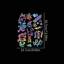 1pc Car Sticker Graffiti DIY Bicycle Sticker Bicycle Frame Top Tube Road Bike Motorcycle Fork Helmet Accessory Sticker Suitable For Bicycle Car Motorcycle Furniture Decoration Sticker - A - View 9