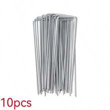 U-Shaped Garden Ground Stakes, Heavy Duty Fence Post Stakes, Galvanized Landscape Ground Pins For Lawn Fixing And Isolation - Multicolor - View 8