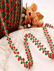 Red & Green Ribbon, 9m DIY Christmas Ribbon Rope, Christmas Decrations, Christmas Decor Home For Gift Wrapping, Crochet, Lace Making, Christmas Home Holiday Craft Projects - Multicolor - View 7