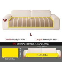 1Pc Anti-Scratch Striped Sofa Pad, Textured Woven Couch Cover, Pet-Friendly Non Slip Sofa Protector For Home Decor - Multicolor - View 21
