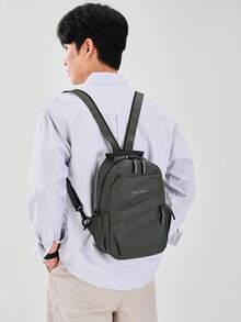 Minimalist Army Green Convertible Sling Backpack, Small Multi-Pocket Nylon Chest Bag Lightweight Crossbody Daypack For Men Daily Outdoor Use - Multicolor - View 3