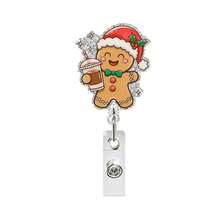 1 cái dây đeo thẻ xoay co rút Noel với thiết kế acrylic cây cà phê & người bánh gừng, quà tặng giá đỡ thẻ ID ngày lễ - Nhiều màu - Xem 17