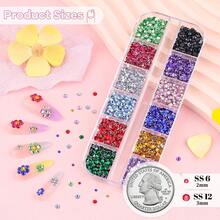 2 Boxes 2/3mm Resin Rhinestones, Suitable For Nail Art, Colorful Flat Back Shiny Gems, Nail Rhinestones & Crystal Decorations, Suitable For Clothing, Phone Cases, Handmade DIY Decor - 2/3mm - View 4
