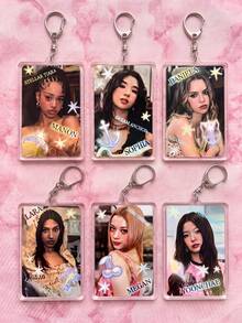 6 Buah Gantungan Kunci Akrilik Bertema Simbol Bintang dan Properti Eksklusif untuk Anggota Girl Group KATSEYE, Termasuk Manon (Mahkota Bintang), Sophia (Jangkar Impian), Daniela (Perisai Pelindung), Desain Eksklusif, Liontin Tas Modis, Cocok Sebagai Hadiah untuk Penggemar, Koleksi Pendukung, dan Dapat Digunakan Sepanjang Musim. - MultiWarna - View 5