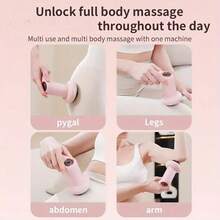 Electric Pusher Vibrates The Entire Body, Abdomen, Legs And Waist. It Is A Multi-Functional Handheld Body Beauty Device. Comes With Type-C Charging Cable And 5 Massage Heads. - View 6