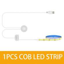 Hand Wave Activated COB LED Cabinet Lights, USB Powered, One Sensor Controls Multiple Light Strips, 2 Color Temperatures Flexible Cuttable LED Strips For Display Showcase, Wardrobe - White - View 13