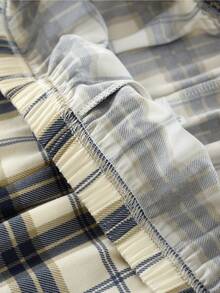 2pcs Men's Spring/Autumn Loose Plaid Pajama Pants, Plus Size, Mid-Waist, Home Wear, Can Be Worn Out - Multicolor - View 4