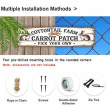 Vintage Easter Metal Sign - Rustic Style 4x16 Inch Wall Decor With Rabbit And Carrot Design, Perfect For Home Kitchen, Cafe, Bakery Or Farmhouse Wall Art, Farmhouse Home Decor (Random Style) - A - View 4