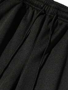 Vancamel Pulse Men's Drawstring Colorblock Outdoor Casual Long Pants, Versatile Loose Minimalist Comfortable Trousers - Black - View 6