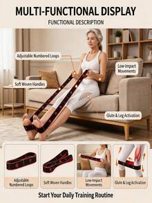 10-Level Yoga Resistance Band, Fitness Home Therapy & Rehabilitation Elastic Band, Portable Full Body Stretching & Strength Training Band, Multi-Function Resistance Band For Relaxation, Stretching And Workout - Promotional Item - View 3