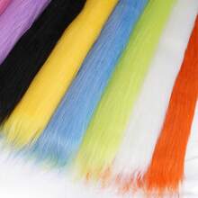 1pc Long Pile Faux Fur Fabric, Fluffy Plush Material, Multiple Colors Available, DIY Sewing And Home Party Decoration - Multicolor - View 2