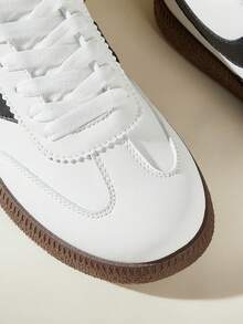 Sepatu Olahraga Wanita TCVC untuk Perjalanan Sehari-hari dengan Desain Blok Warna, Sepatu Sneaker Olahraga Kasual, Serbaguna, dan Nyaman - Grey - View 8