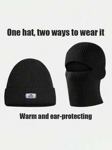 Men's Casual Acrylic 2-Way Wear Hat - Multicolor - View 5