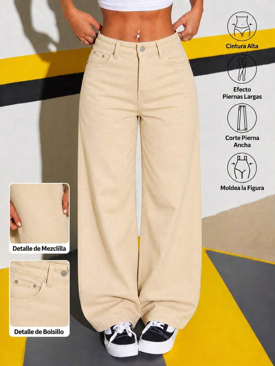 Women Jeans - Khaki - View 1